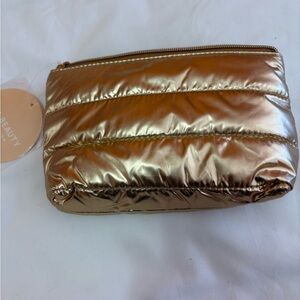 Ulta Beauty Metallic Gold Cosmetic Bag